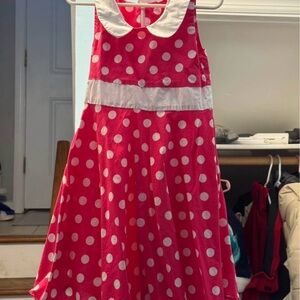 Amazon Girls Red Polka Dot Peter Pan Collar Dress